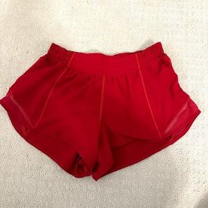 Size 6 Red Hotty Hot Low-Rise Lined Short 2.5"